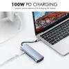 Hubs goojodoq usb c hub type c à multi-usb 3.0 hub hdmi adaptor dock pour macbook pro huawei mec 30 usbc splitter de type c