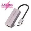 Cartões com fio 2500 Mbps USB de rede externa Tipo C para RJ45 Converter Ethernet LAN Hub para MacBook iPad Pro