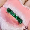 Bande Nuova lusso AAA Cubic Zirconia Anelli di fidanzamento per donne Anello nuziale di cristallo verde Fashi