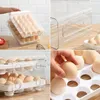 Bottiglie di stoccaggio Contenitore di uova per frigorifero 40 griglia/2 strati cassetto scatola