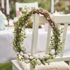 Fleurs décoratives avec une corde légère de Pâques de Pâques en forme de fausse guirlande Garland Simulate Green Plante DIY Spring