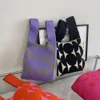 Sacs de boutique réutilisables dopamine dring acités sac à main en tricot mini sac de bracelet à nœuds femmes sac à épaule étoile sac fourre-tout u5mw #