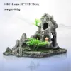 Rockery Multi-style Aquarium Ornements décorations en pierre de résine artificielle Simulation de Moss Fish Live Aquariums Aquariums S