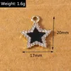 Ciondoli 10 pezzi di delicati pendenti stella di rinestone a stella per orecchini fai -da -te collanatura di gioielli bracciali che producono accessori