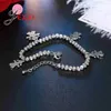 Bracelets de liaison Beau Baby Shape Pendant Bracelet blanc 925 Silver Silver Luxury Gift romantique pour amant / petite amie / sœur / mère