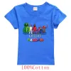 T-shirts 316y schietspel t-shirt kindercartoonkleding kinderen zomer casual kleding jongens t-shirt korte mouwen babymeisjes t-shirts