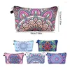 Sacs de rangement basés sur les femmes Mandala Print Cosmetic Sac mignon Girl Girl Lipstick Coin Travel Toilettes de toilette