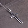 Pendants Balmora 925 STERLING Silver Simple Cross Pendant pour femmes hommes Lover Fashion Christian Jewelry Accessoires sans chaîne