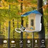 Controle Sungusuoutdoor Wireless WiFi Smart Bird Feeder, câmera solar de 1080p, IA Identificar, conexão de aplicativo de espécies