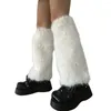 Chaussettes de femmes 1 paire Boot à fourrure à fourrure couvre la dame mignonne au genou chaud