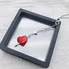 Keychains Retro Red Heart Telefoon Charme Banden Y2K autosleutels Hangende hangers Bag Decoratie Lanyard Women Purse Accessoires