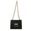 sacca di spalla da donna Pu Vintage Shop Borse Chain Bags Solid Colore Solid Simple Elegante Frizione Cruci Croversa Z9DB#