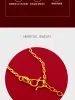 Strands Solid 999 Gold Star Moon Bracelet para mujeres como un soplo de joyas de lujo de aire fresco para el compromiso