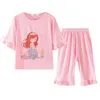 Frühlings Sommer Kinder Kleidung Prinzessin Pyjamas für Mädchen Teenager Kinder weich