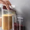 Bouteilles de rangement distributeur de nourriture sèche montée avec boîte à grain de matériau non toxique durable pour accessoires de bureau