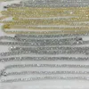 Factory Whole Iced Out 925 Vvs Moissanite Diamond Tennis Chain Bracelet Necklace 3mm 4mm 5mm 6mm 8mm Custom 10k 14k Gold320W