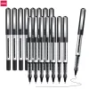 Stylos à rouleaux de rollerball de charcuterie, 12 pack pack Black Black Fine Point Roller Ball Pen, stylo à encre Gel Liquid 0,5 mm pour écrire des notes de prise de journalisation