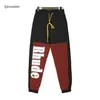 La versione giusta di Meichao Rhude Stampato le lettere Contrasto hip-hop Trend Casual Woven Pantaloni Leggings