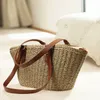 NEUER STRAW WOVEN SABE TAIL Spleißen Schulter der Frauen Beach Handtasche K2LE#