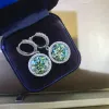 Earrings NKHOG 10CT a Pair Moissanite Drop Earrings For Women 925 Silver Big Diamond Ear Studs Best Gifts Fine Jewelry Pass Diamond Test