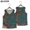 Fashion Summer Sexy V-neck Tank Tops Womens Floral Print Sleeveless Streetwear Tops S-3XL 240419