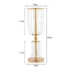 Dekorativa blommor 10st/Lot Wedding Road Lead 80 cm Tall Acrylic Crystal Flower Stand Centerpiece Event Party Decoration