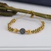 Brins Bracelet de chaîne de pierre de lune naturelle Rhysong Vintage pour femmes anciens tissus tissés en perles charmes bijoux de mode en acier inoxydable