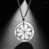 Anhänger Halsketten Solomon Mond Edelstahl Halskette Amulett Paar Gothic Casual Sporty Kettenschmuck Whole360V