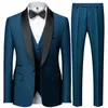 3 pezzi set da uomo blazer cappotto / maschio slim fit color coat coat colet tux pantaloni per smoking gilet wedding wedding 240417