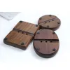 Dishes Black Walnut Wooden Soap Dish For Bathroom Shower Drain Soap Holder Bathroom storage Rack Birthday Christmas Gift