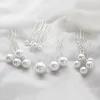 Gioielli nuove donne perle perle pins Hairpins Accessori per matrimoni rossi bridali rosa bridal clips testa sposa gioielleria u535 18pcs