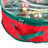 Bags Folding Christmas Wreath Storage Bag With Handle Transparent Window Tear Resistant Clean Up Holiday Carry Container Party