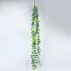 Dekoratif çiçekler 1pc rattan simülasyon bitkisi yeşil ağlayan söğüt duvar asılı su otu dekorasyon