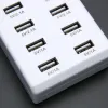 HUBS Hög Speed ​​10 Ports 5V USB HUB AC Charger Strip Adapter Portable USB Power Adapter för hemmakontorets reseväggladdare EU -kontakt