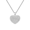 Colliers pendants à la mode Crystal Love Heart Neckce pour femmes Chaîne en acier inoxydable Hingestone Fashion Bijoux Lover Pretty280n