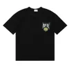 Sommer Rhude T-Shirt 2023ss Street Mode Rhude Green Card Drucken 230 g Doppelgarn reines Baumwoll lässig Kurzarm T-Shirt für Männer Frauen Frauen