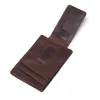 Clips Men Money Clips Vintage Genuine Leather Clamp for Money Holder Magnet Magic Money Clip Wallet Card ID Case