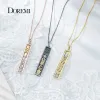 Necklaces DOREMI New Custom Letter Necklaces with Slide Charms Copper Personalized DIY Slider Pendant Necklace With Cute Names Women Gifts