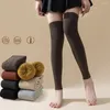 Chaussettes pour femmes gardent un moteur de genou en peluche