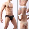 Underpants Intwear Men Mesh Ultra-thin Slievi senza soluzione di continuità per cagi di bikini trasparenti mutandine traspirabili a vita bassa