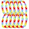 Dekorative Blumen 4/10pcs Hawaii künstliche Blumen Halskette Hawaiian Leis Kranz Garland Sommer Beach Party DIY Dekorationen