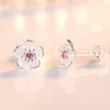 Stud Earrings Korean Style Flowers For Women Dropping Crystal Earring Girls Pretty Jewelry Gifts
