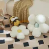 Dockor Super Soft White Flower Pillow Stuffed Life Life Nordic Flower Decor Cushion Soft Cartoon Bees Plush Toy Sunflower Pillow For Her