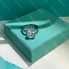 Luxus Ehering Hochwertige Damen -Diamantring Klassiker Designer 925 Silberringe für Frauen Damen Jubiläum Juwely Geschenk mit Schachtel