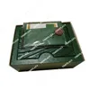2024 Nouveau Drop Green Watch Box Original With Cards and Papers Certificats Boîte de sacs à main pour 116610 116660 116710 Montres