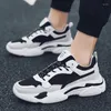 Fitness Shoes Casual Man for Men Mesh Sports Breathable Running Dad White Board Tenis Treinadores de moda