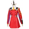 Anime Costumes Zero Two Cosplay Comes Anime DARLING In The FRANXX Zero Two 02 Dress Uniform Suits Headwear Wig Women Hallown Come Dress Y240422