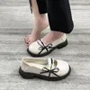 Chaussures habillées TOE Round pour les femmes Casual Ladies Pumps Low Talon Single Shoe Mary Janes peu profonde Spring Autumn Lolita Style Slip-On Zapatos