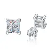 Earrings Luxury Moissanit 925 Sterling Silver High Quality Simple pt950 Platinum Square Diamond Moissanite Earring For Women Jewelry Gift