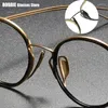Solglasögon ramar Pure Titanium Glasses Frame Women's Fashion Retro Oval Large Myopia Eyeglasses Men Eyewear Recept Specles DTX100